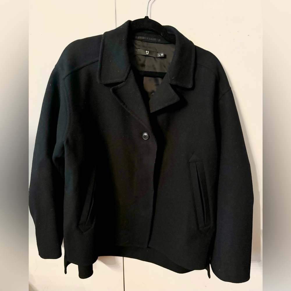 Jil Sander for Uniqlo wool blend oversized jacket